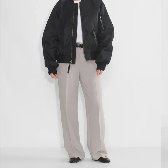 Aritzia Gray Effortless Pants - Picture 2 of 4